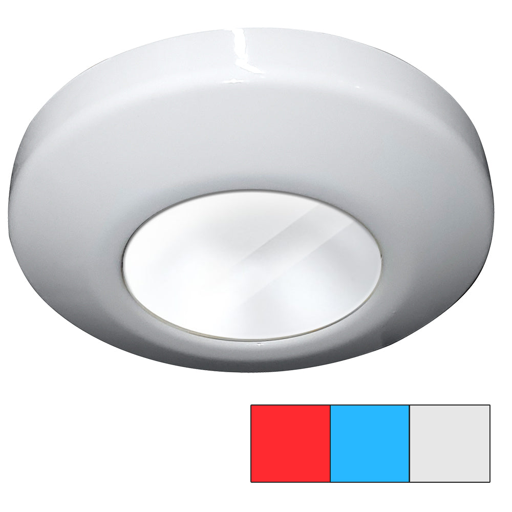 i2Systems Profile P1120 Tri-Light Surface Light - Red, Cool White  Blue - White Finish [P1120Z-31HAE] - 1st Class Eligible, Brand_I2Systems Inc, Lighting, Lighting | Dome/Down Lights - I2Systems Inc - Dome/Down Lights