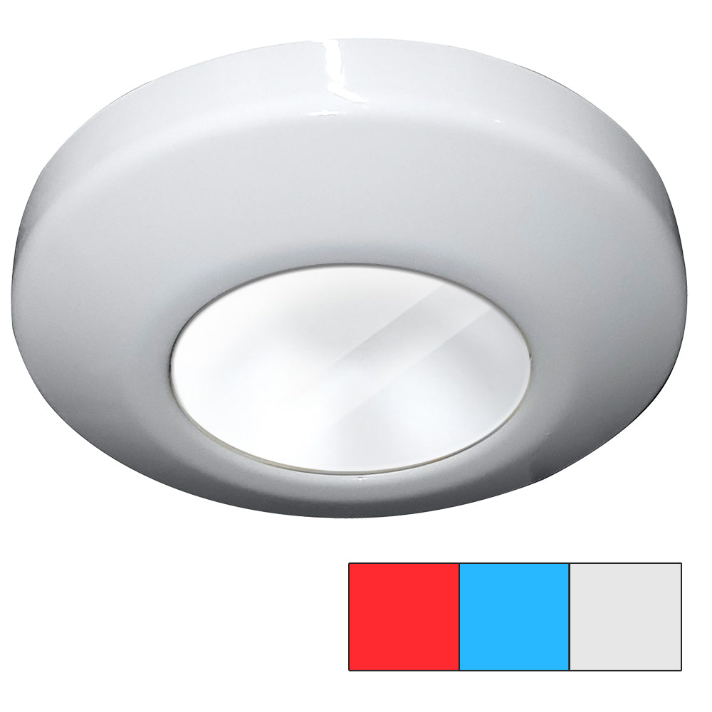 i2Systems Profile P1120 Tri-Light Surface Light - Red, Cool White  Blue - White Finish [P1120Z-31HAE] - Premium Dome/Down Lights from I2Systems Inc - Just $125.99! 