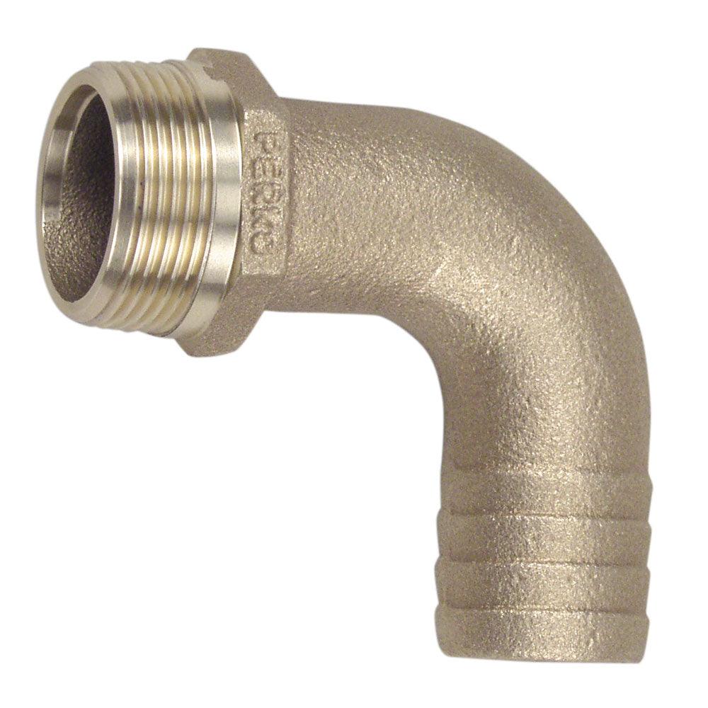 Perko 1-1/4" Pipe to Hose Adapter 90 Degree Bronze MADE IN THE USA [0063DP7PLB] - Brand_Perko, Marine Plumbing & Ventilation, Marine Plumbing & Ventilation | Fittings - Perko - Fittings