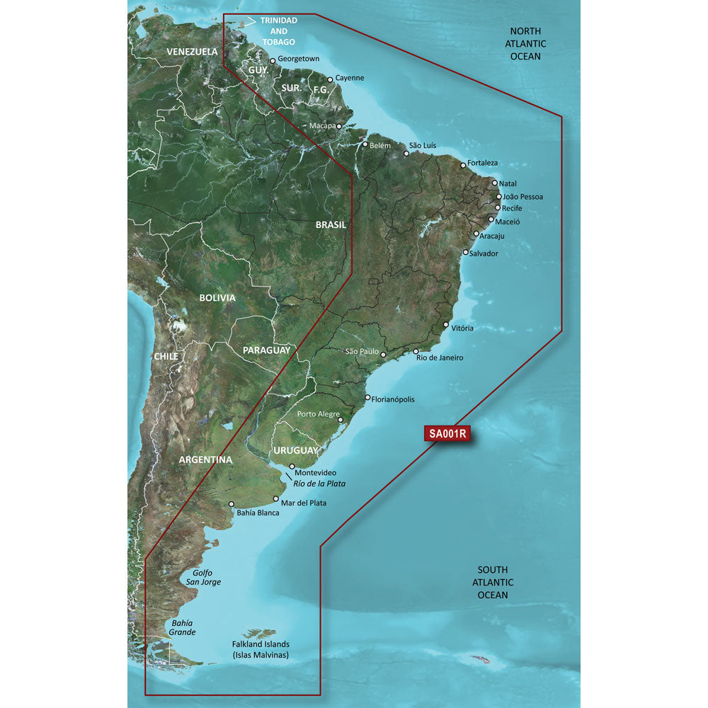 Garmin BlueChart g3 HD - HXSA001R - South America East Coast - microSD/SD [010-C1062-20] - Premium Garmin BlueChart Foreign from Garmin - Just $138.99! 