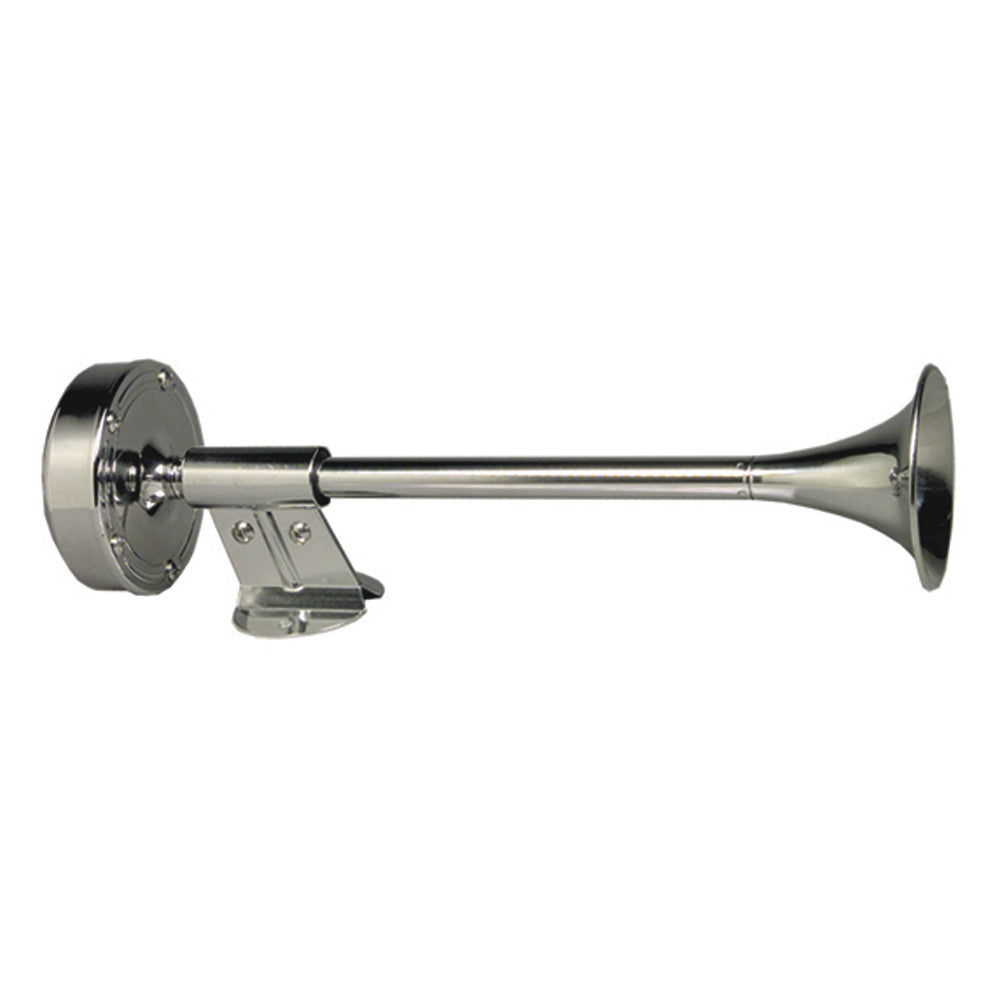 Schmitt Marine Deluxe All-Stainless Shorty Single Trumpet Horn - 12V [10009] - Premium Horns from Schmitt Marine - Just $76.99! 