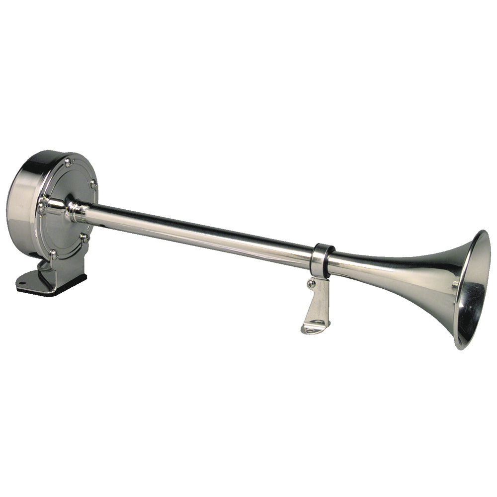 Schmitt Marine Deluxe All-Stainless Single Trumpet Horn - 12V [10027] - Premium Horns from Schmitt Marine - Just $91.99! 