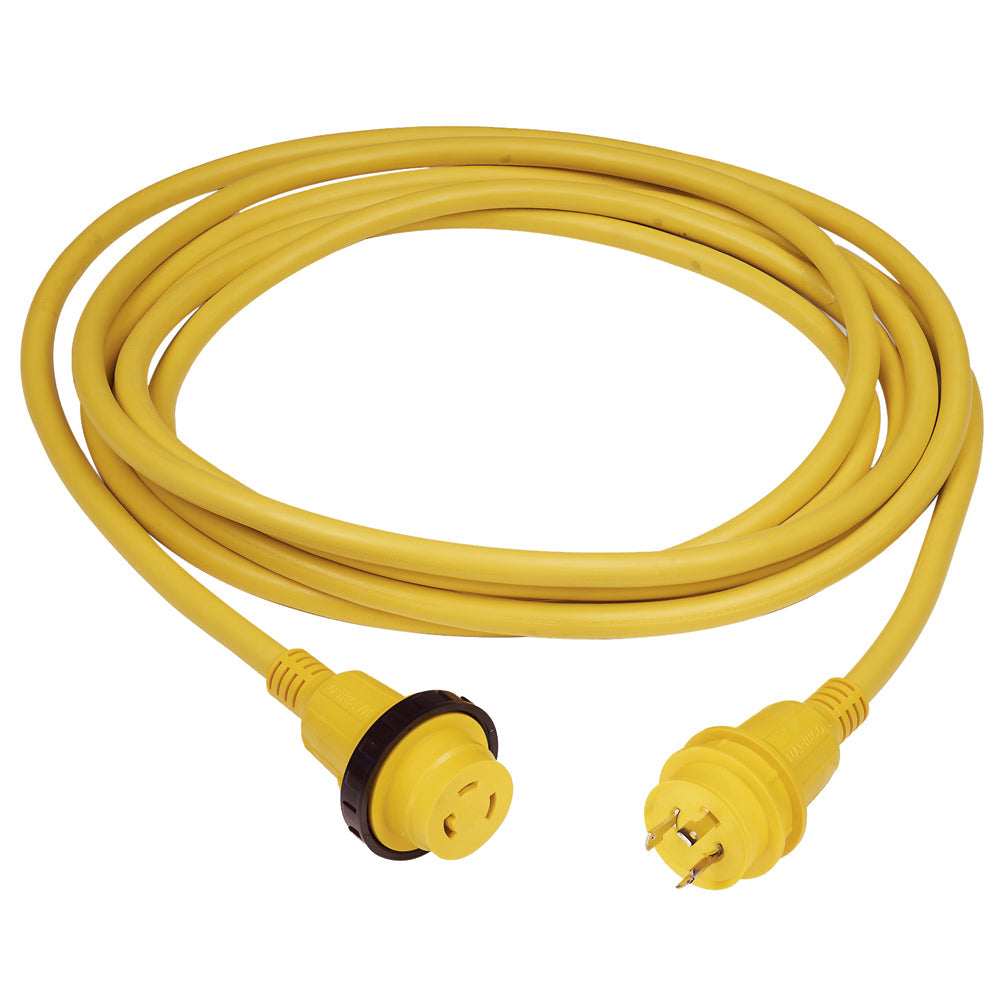 Marinco 30 Amp PowerCord PLUS Cordset w/Power-On LED - Yellow 50ft [199119] - Premium Shore Power from Marinco - Just $99.99! 