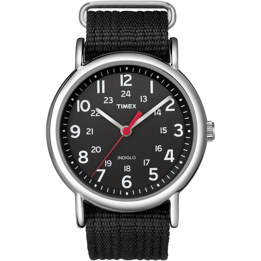 Timex Weekender Slip-Thru Watch - Black [T2N647] - 1st Class Eligible, Brand_Timex, Outdoor, Outdoor | Fitness / Athletic Training, Outdoor | Watches - Timex - Watches