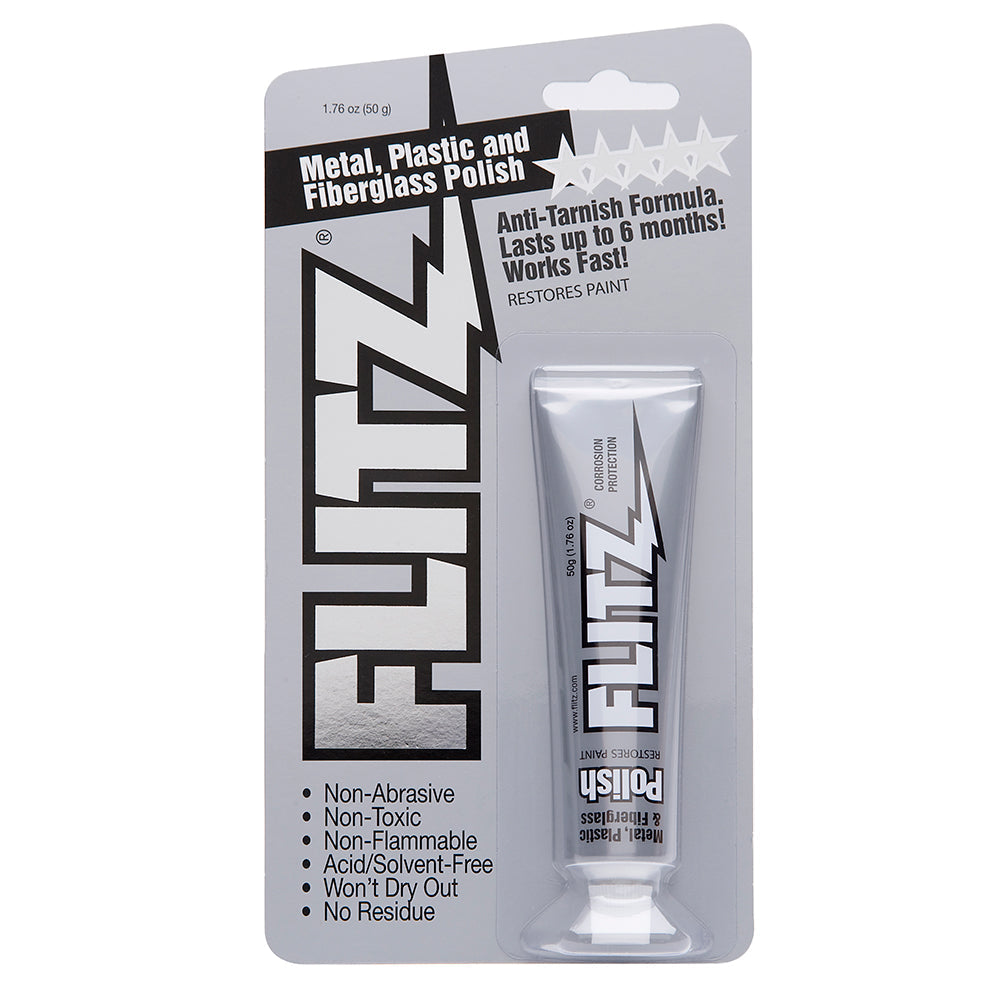 Flitz Polish - Paste - 1.76 oz. Tube [BP 03511] - 1st Class Eligible, Boat Outfitting, Boat Outfitting | Cleaning, Brand_Flitz, MAP, Restricted From 3rd Party Platforms - Flitz - Cleaning