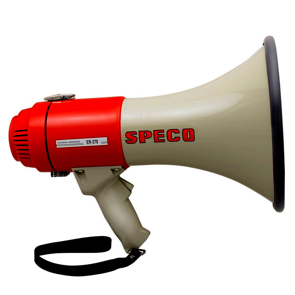 Speco ER370 Deluxe Megaphone w/Siren - Red/Grey - 16W [ER370] - Premium Horns from Speco Tech - Just $78.99! 