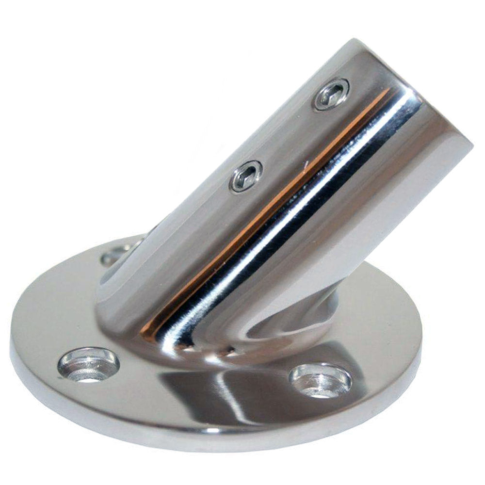 Whitecap " O.D. 45 Degree Round Base SS Rail Fitting [6014C] - Premium Rail Fittings from Whitecap - Just $29.99! 