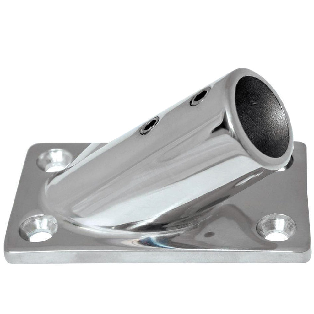 Whitecap " O.D. 30 Degree Rectangle Base SS Rail Fitting [6078C] - Premium Rail Fittings from Whitecap - Just $23.99! 