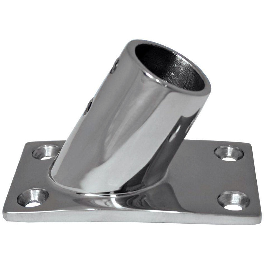 Whitecap " O.D. 60 Degree Rectangle Base SS Rail Fitting [6042C] - Premium Rail Fittings from Whitecap - Just $20.99! 