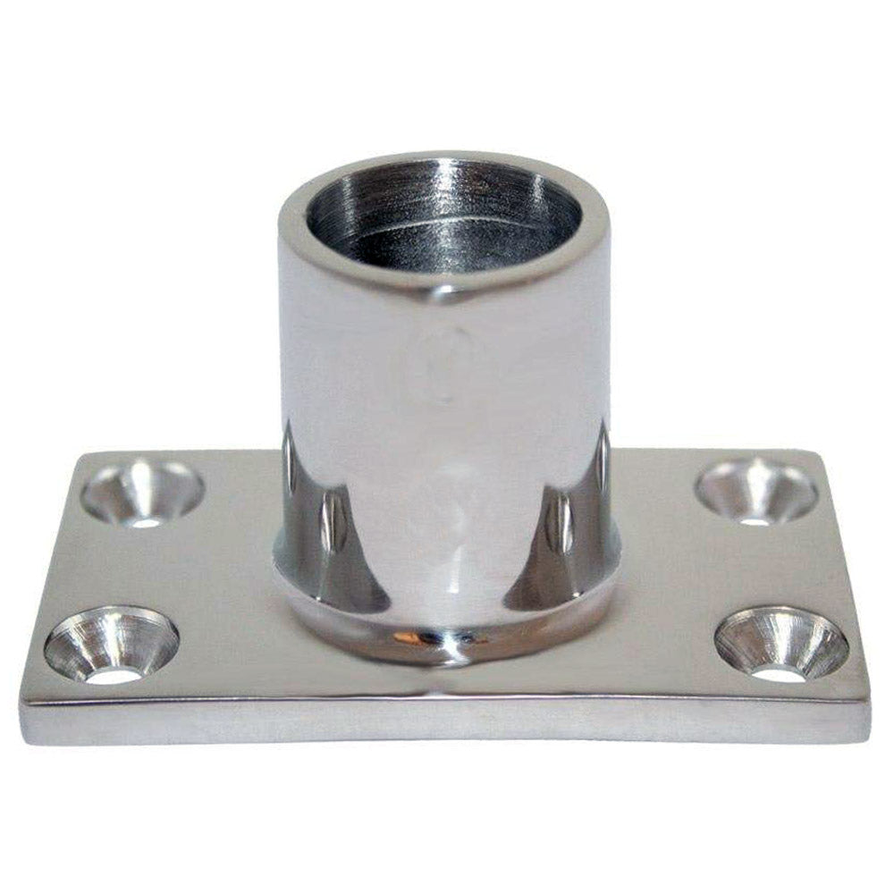 Whitecap " O.D. 90 Degree Rectangle Base SS Rail Fitting [6041C] - Premium Rail Fittings from Whitecap - Just $20.99! 