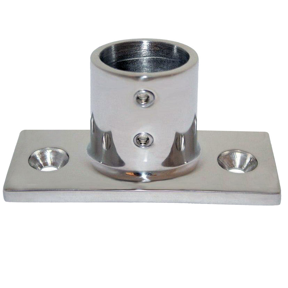 Whitecap " O.D. 90 Degree 2-Hole Rectangle Base SS Rail Fitting [6194] - Premium Rail Fittings from Whitecap - Just $22.99! 