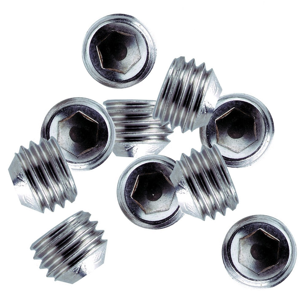 Whitecap 1/4"-28 Thread SS Set Screws - 10 Pack [6249C] - Premium Rail Fittings from Whitecap - Just $4.99! 