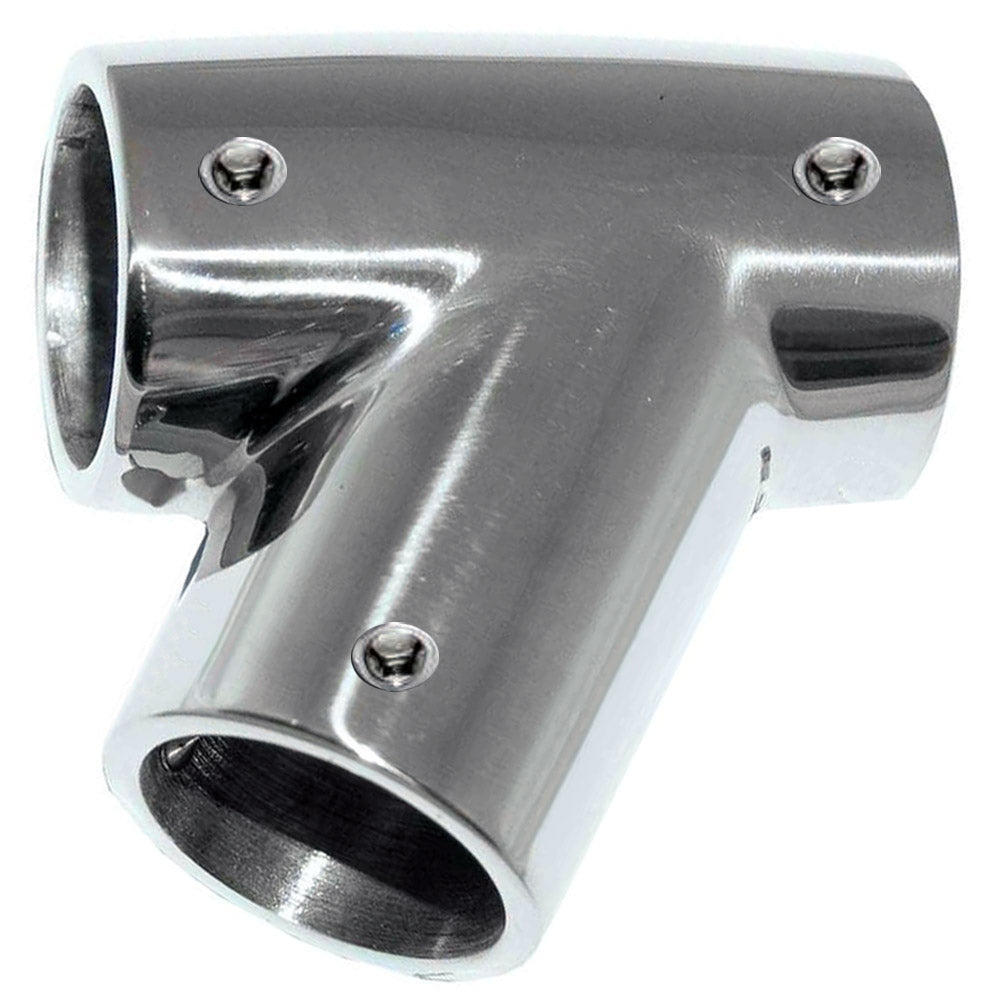 Whitecap " O.D. 60 Degree SS Tee - Left [6044C] - Premium Rail Fittings from Whitecap - Just $24.99! 