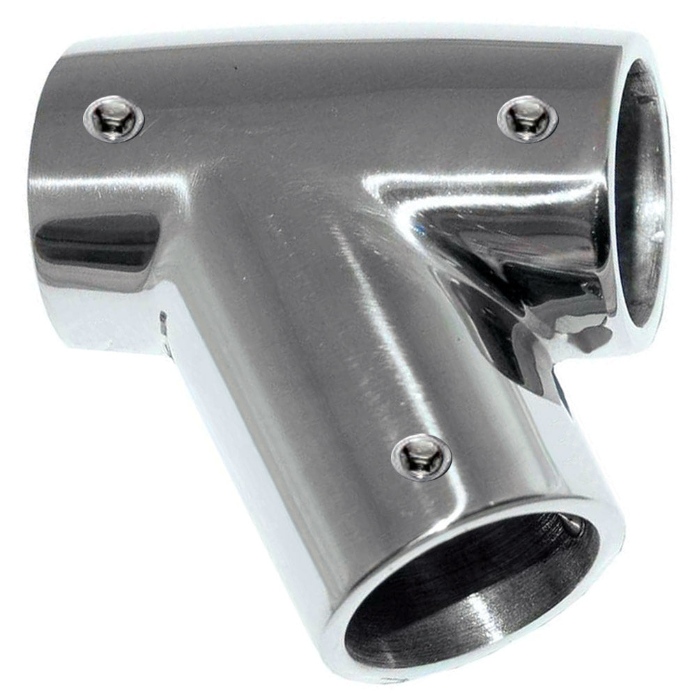 Whitecap " O.D. 60 Degree SS Tee - Right [6045C] - Premium Rail Fittings from Whitecap - Just $24.99! 