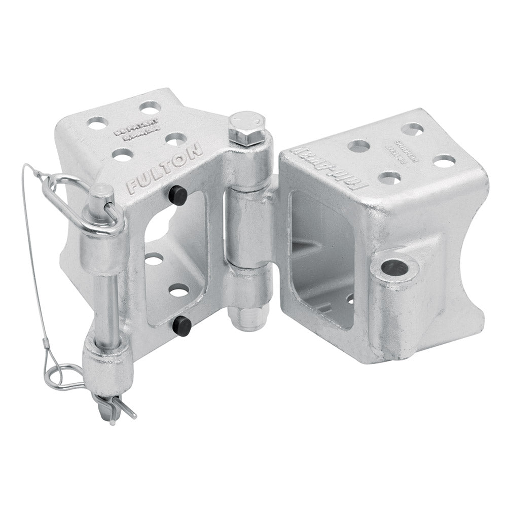 Fulton Fold-Away Bolt-On Hinge Kit 3" x 5" Trailer Beam, Rating 9,000 lbs., 48" Pivot, Z-Max 600 Zinc Finish [HDPB350101] - Premium Rollers & Brackets from Fulton - Just $215.99! 