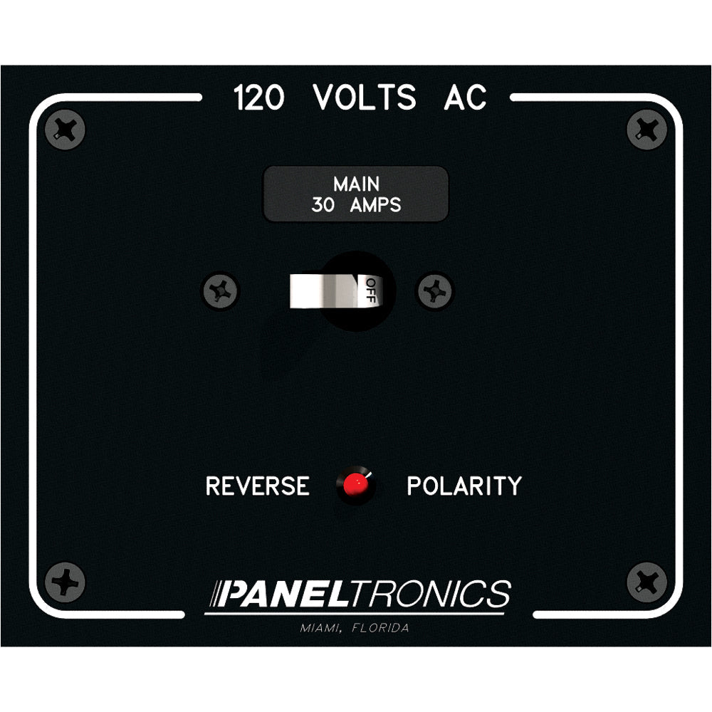 Paneltronics Standard Panel AC Main Double Pole w/30Amp CB & Reverse Polarity Indicator [9982316B] - Premium Electrical Panels from Paneltronics - Just $61.99! 