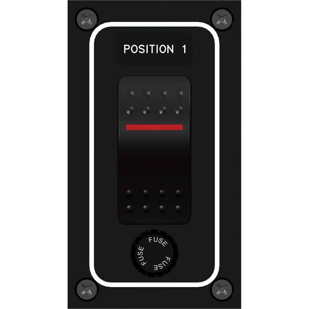 Paneltronics Waterproof Panel - DC 1-Position Illuminated Rocker Switch & Fuse [9960010B] - Premium Electrical Panels from Paneltronics - Just $28.99! 