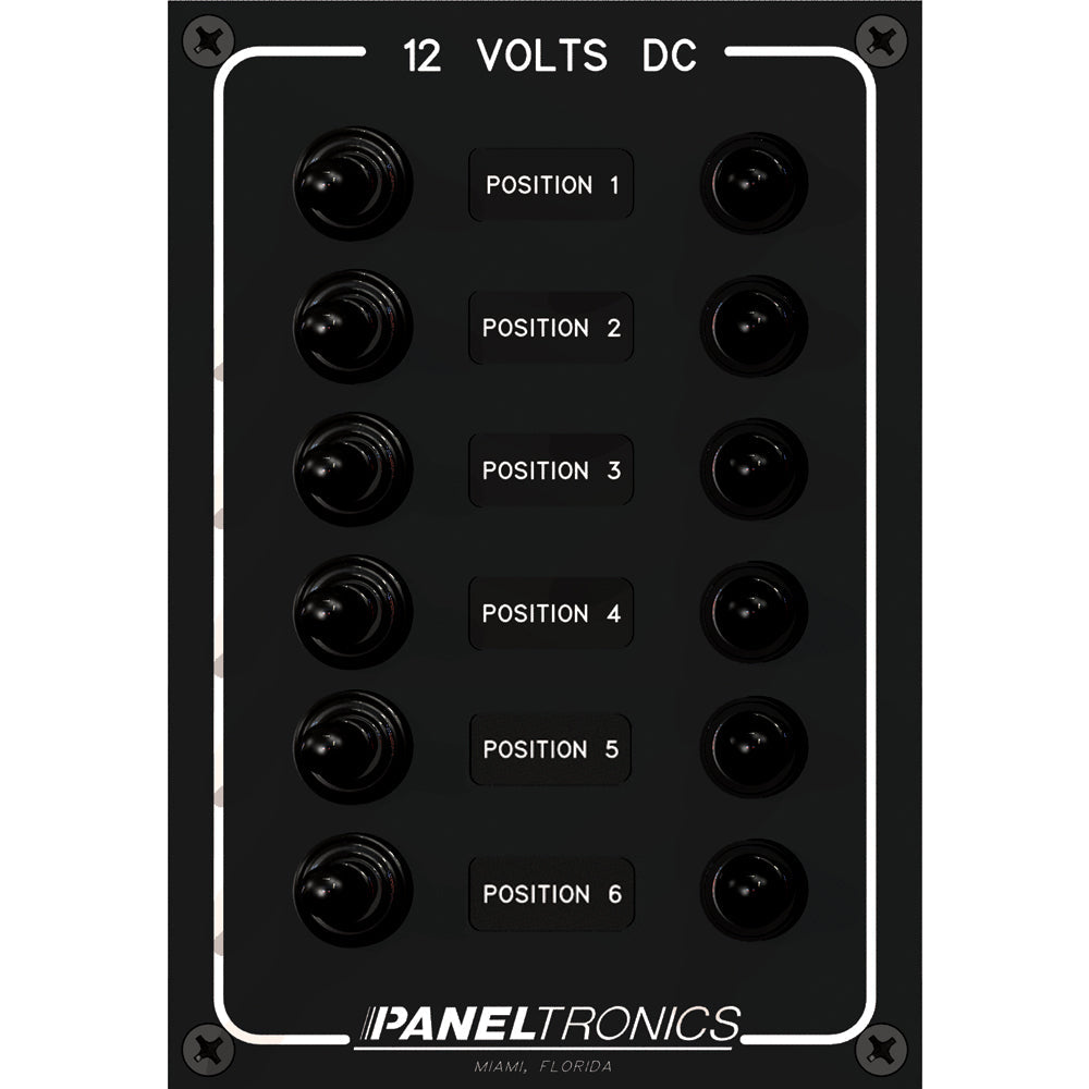 Paneltronics Waterproof Panel - DC 6-Position Toggle Switch & Circuit Breaker [9960016B] - Premium Electrical Panels from Paneltronics - Just $99.99! 