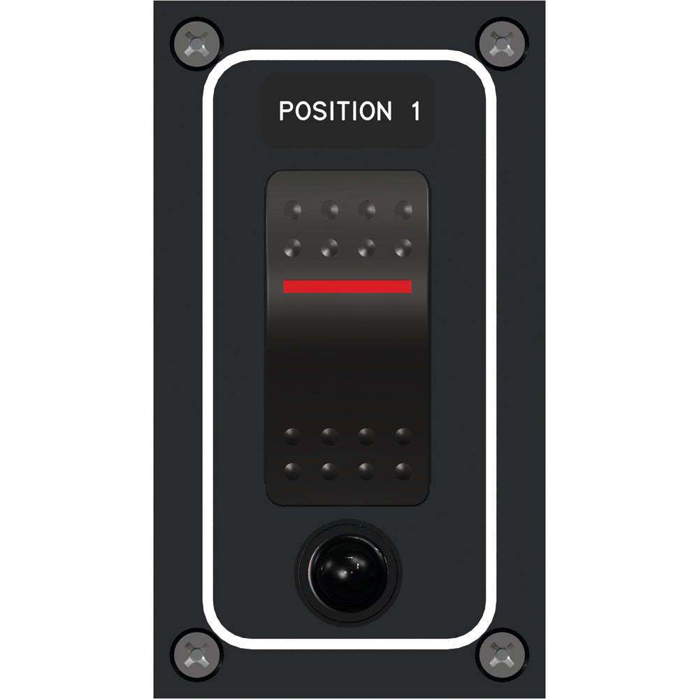 Paneltronics Waterproof Panel - DC 1-Position Illuminated Rocker Switch & Circuit Breaker [9960021B] - Premium Electrical Panels from Paneltronics - Just $35.99! 