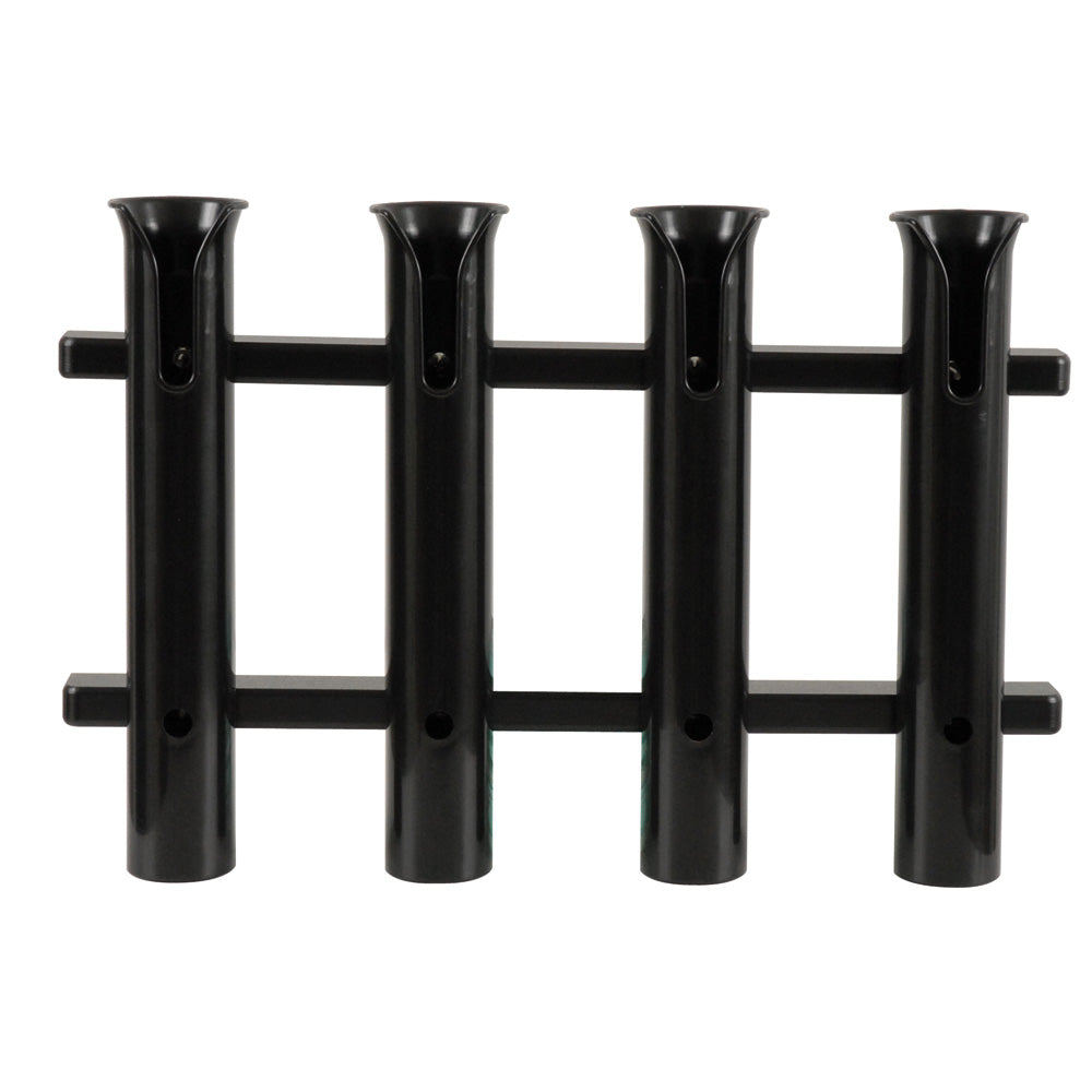 TACO 4-Rod Poly Rod Rack - Black [P03-064B] - Premium Rod Holders from TACO Marine - Just $76.99! 