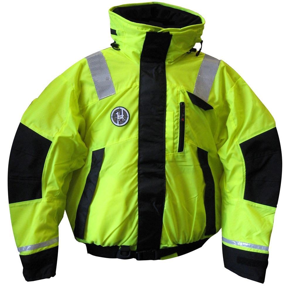 First Watch AB-1100 Flotation Bomber Jacket - Hi-Vis Yellow/Black - Large [AB-1100-HV-L] - Premium Flotation Coats/Pants from First Watch - Just $248.99! 