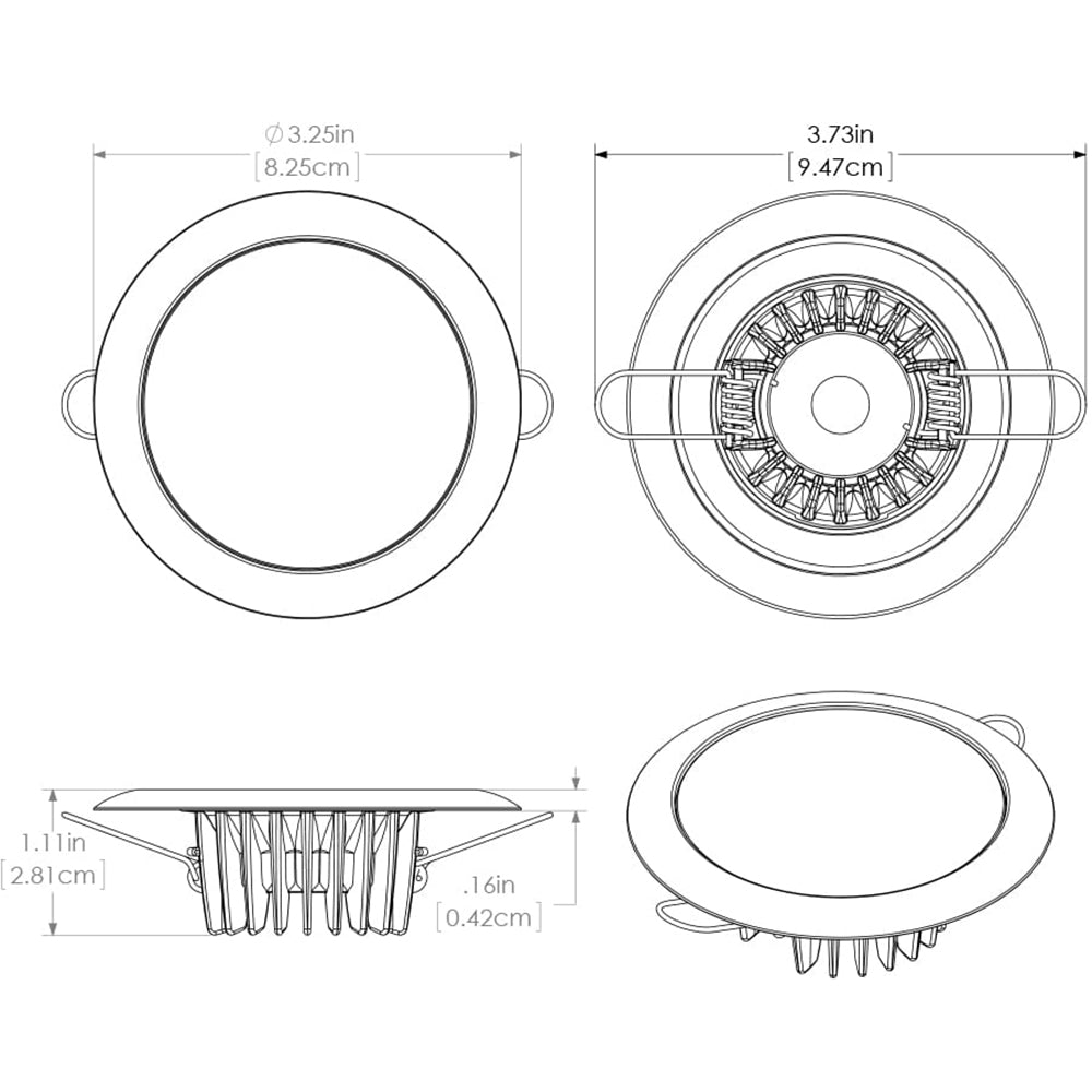 Lumitec Mirage - Flush Mount Down Light - Glass Finish/No Bezel - Warm White Dimming [113199] - Premium Dome/Down Lights from Lumitec - Just $89.99! Shop now at Boat Gear Depot