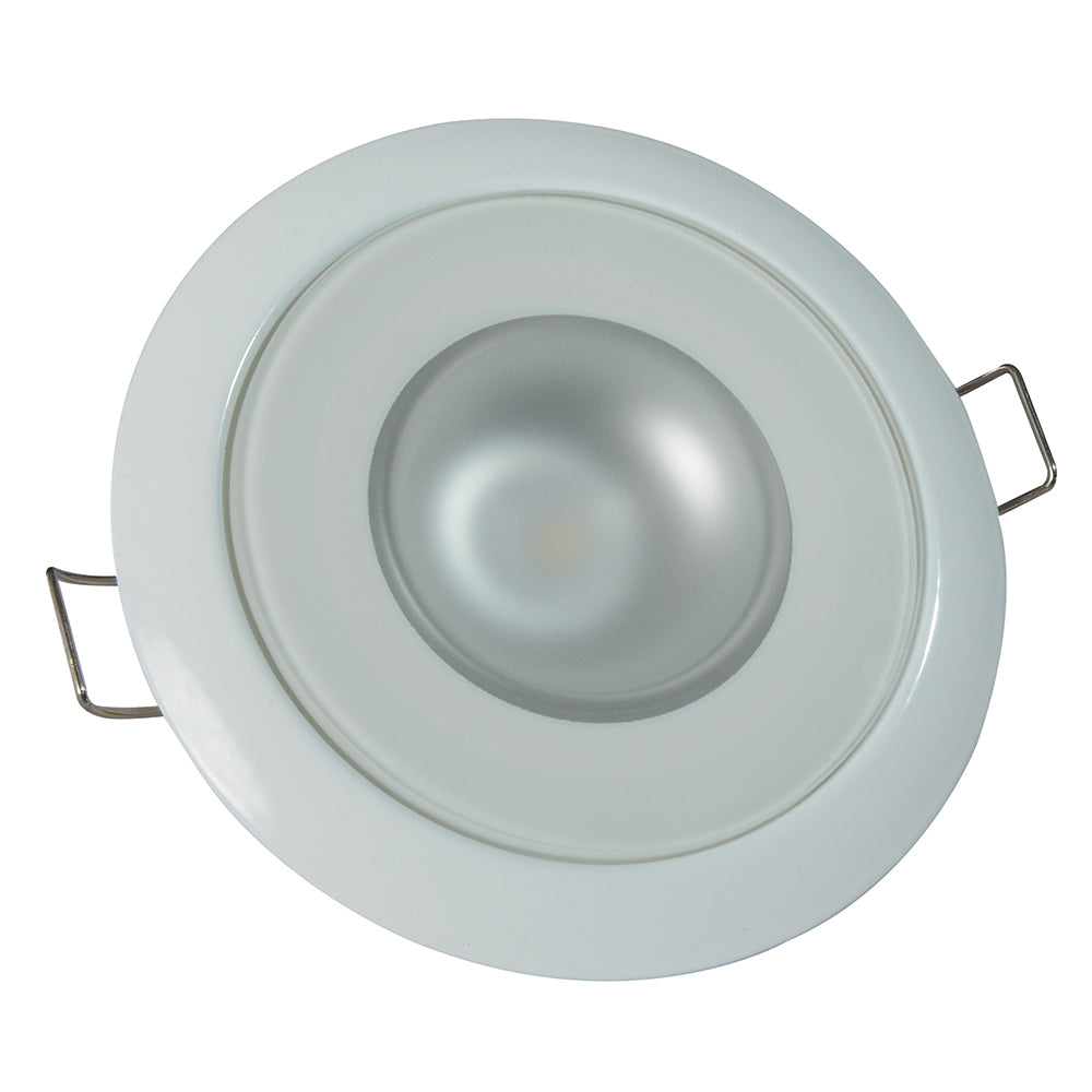 Lumitec Mirage - Flush Mount Down Light - Glass Finish/White Bezel - 4-Color White/Red/Blue/Purple Non-Dimming [113120] - Premium Dome/Down Lights from Lumitec - Just $89.99! Shop now at Boat Gear Depot