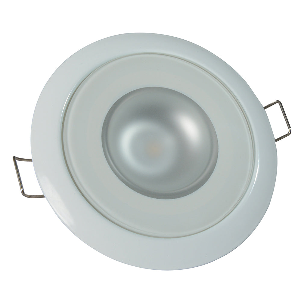 Lumitec Mirage - Flush Mount Down Light - Glass Finish/White Bezel - White Non-Dimming [113123] - 1st Class Eligible, Brand_Lumitec, Lighting, Lighting | Dome/Down Lights - Lumitec - Dome/Down Lights