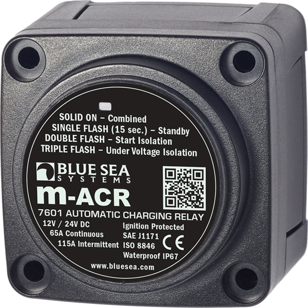 Blue Sea 7601 DC Mini ACR Automatic Charging Relay - 65 Amp [7601] - Premium Battery Management from Blue Sea Systems - Just $70.99! 