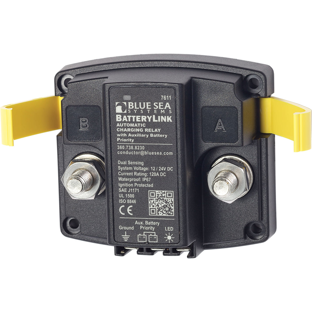 Blue Sea 7611 DC BatteryLink Automatic Charging Relay - 120 Amp w/Auxiliary Battery Charging [7611] - Premium Battery Management from Blue Sea Systems - Just $102.99! 