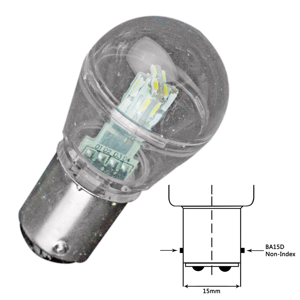 Lunasea Bayonet LED Bulb BA15D - 10-30VDC/1W/75 Lumens - Warm White [LLB-26FW-21-00] - 1st Class Eligible, Brand_Lunasea Lighting, Lighting, Lighting | Bulbs - Lunasea Lighting - Bulbs
