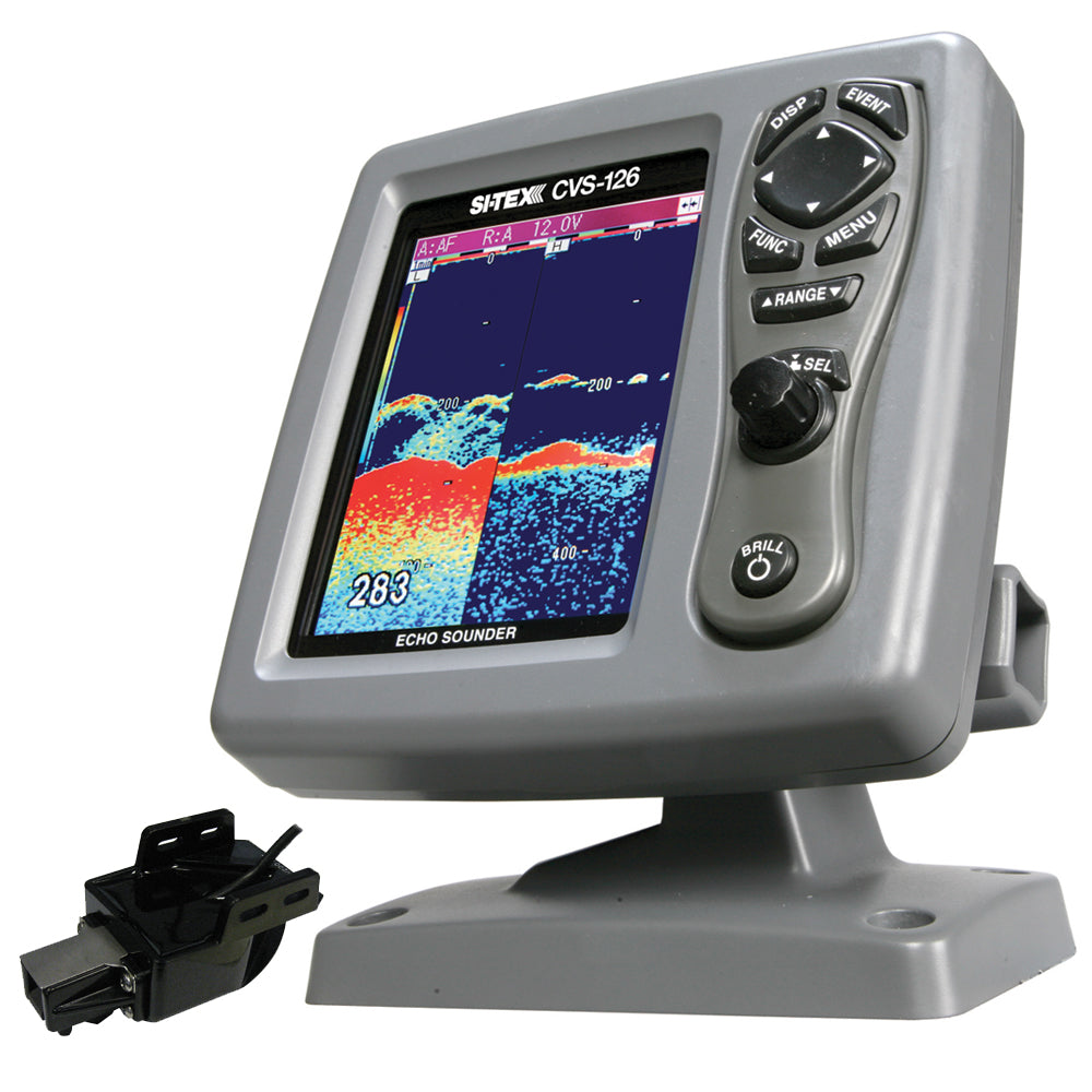 SI-TEX CVS-126 Dual Frequency Color Echo Sounder w/Transom Mount Triducer 250/50/200ST-CX [CVS-126TM] - Premium Fishfinder Only from SI-TEX - Just $766.99! 