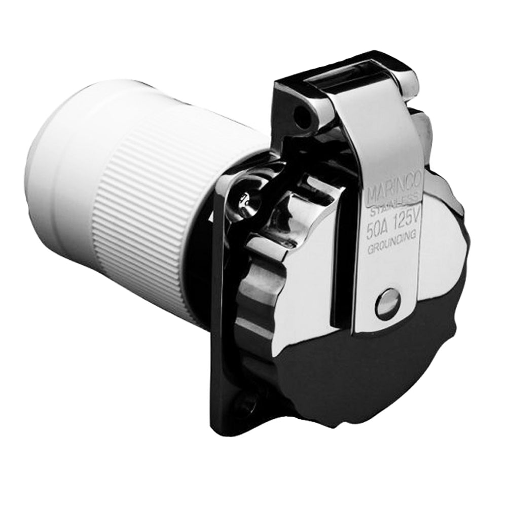 Marinco 6371EL-B 50Amp/125V Stainless Steel Inlet [6371EL-B] - Premium Shore Power from Marinco - Just $152.99! 