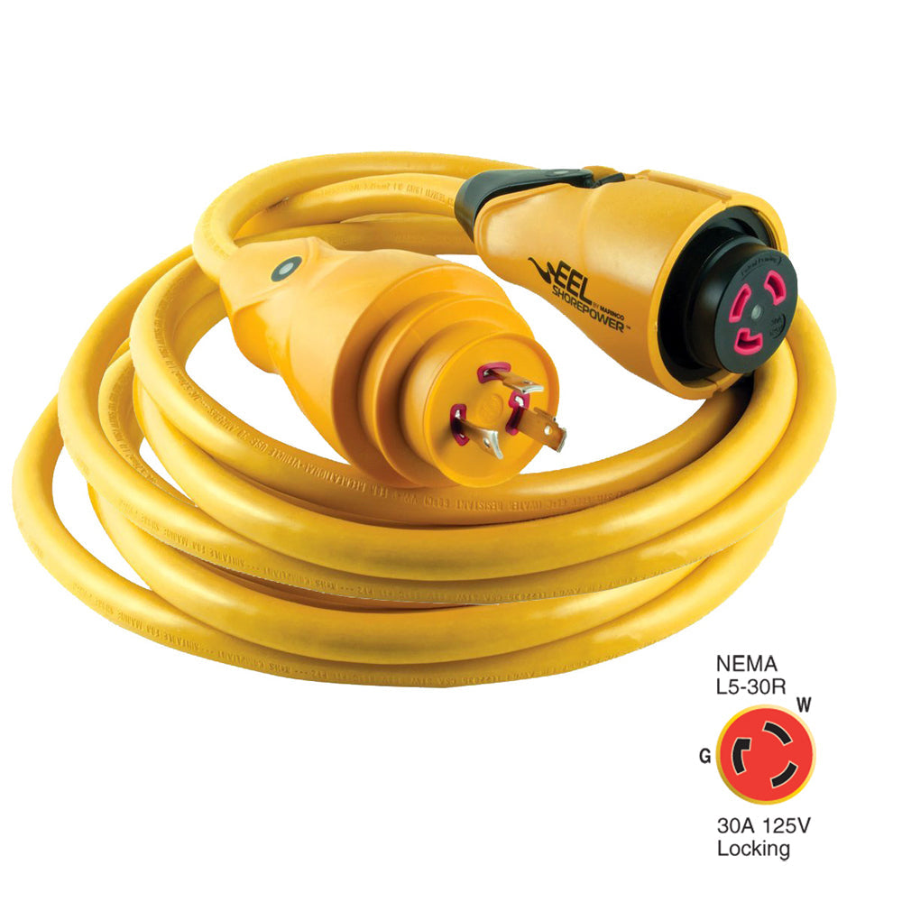 Marinco CS30-25 EEL 30A 125V Shore Power Cordset - 25' - Yellow [CS30-25] - Premium Shore Power from Marinco - Just $105.99! 