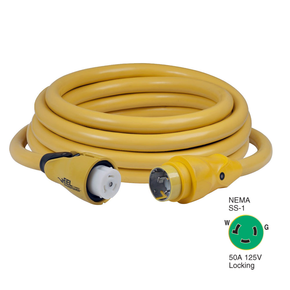 Marinco CS503-25 EEL 50A 125V Shore Power Cordset - 25' - Yellow [CS503-25] - Premium Shore Power from Marinco - Just $515.99! 