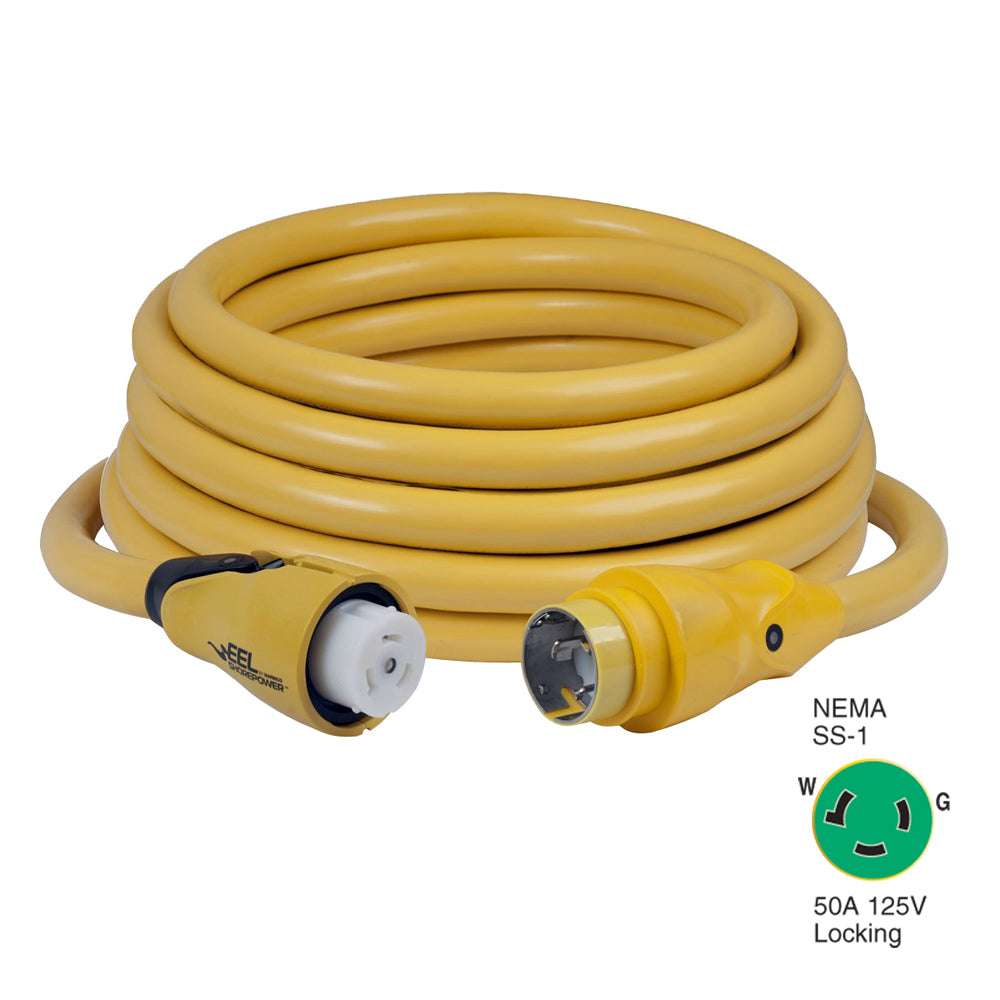 Marinco CS503-50 EEL 50A 125V Shore Power Cordset - 50' - Yellow [CS503-50] - Boat Outfitting, Boat Outfitting | Shore Power, Brand_Marinco, Electrical, Electrical | Shore Power - Marinco - Shore Power