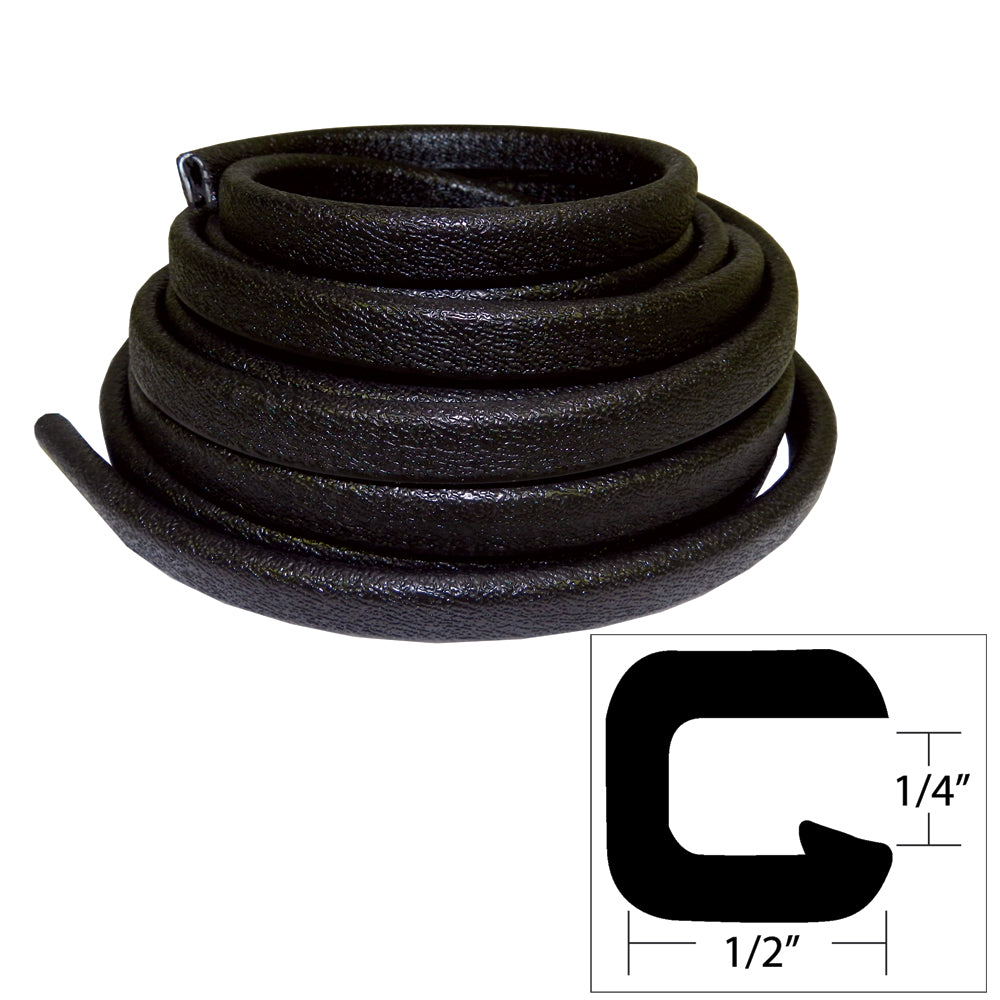 TACO Flexible Vinyl Trim - 1/4" Opening x 1/2"W x 25'L - Black [V30-1008B25-1] - Premium Accessories from TACO Marine - Just $63.99! 