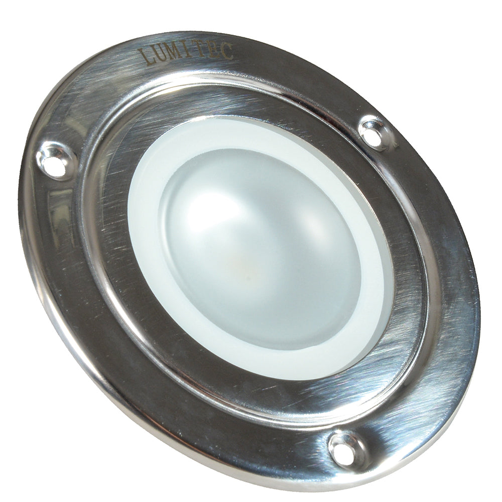 Lumitec Shadow - Flush Mount Down Light - Polished SS Finish - 3-Color Red/Blue Non Dimming w/White Dimming [114118] - Premium Dome/Down Lights from Lumitec - Just $89.99! Shop now at Boat Gear Depot