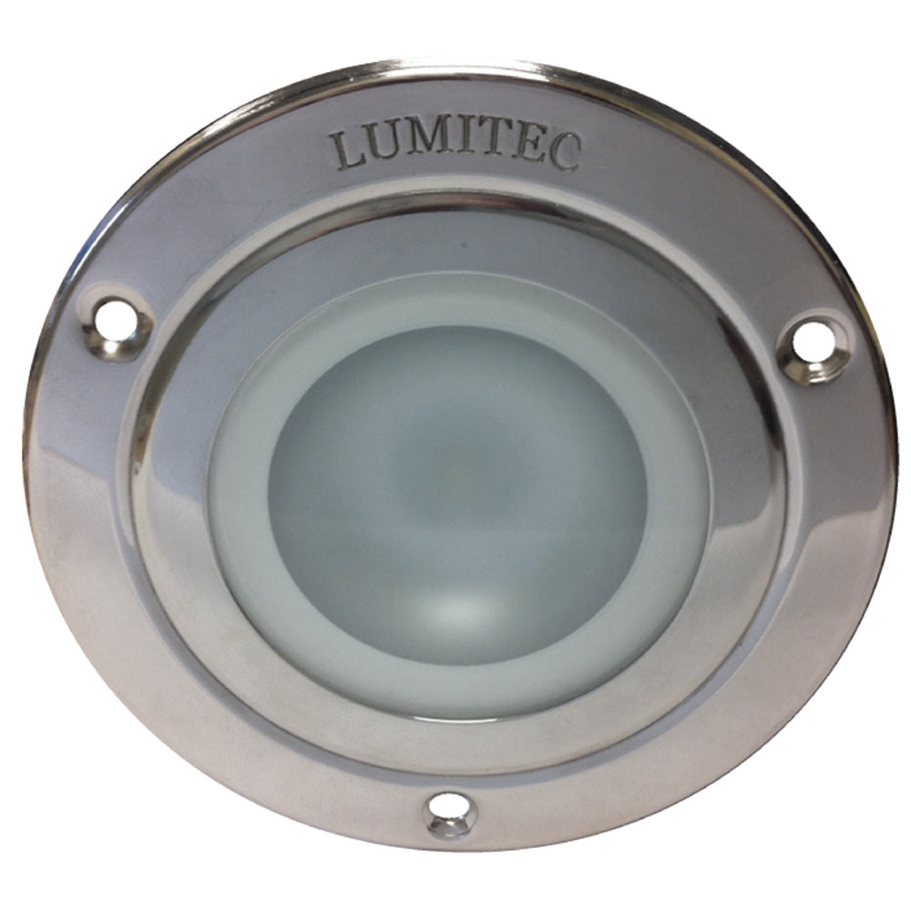 Lumitec Shadow - Flush Mount Down Light - Polished SS Finish - 3-Color Red/Blue Non Dimming w/White Dimming [114118] - Premium Dome/Down Lights from Lumitec - Just $89.99! 