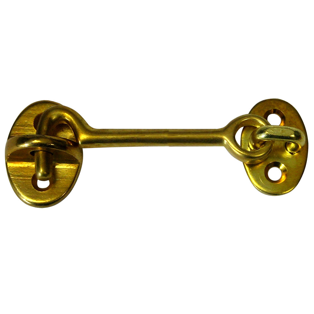 Whitecap Cabin Door Hook - Polished Brass - 3" [S-1402BC] - Premium Latches from Whitecap - Just $10.99! 