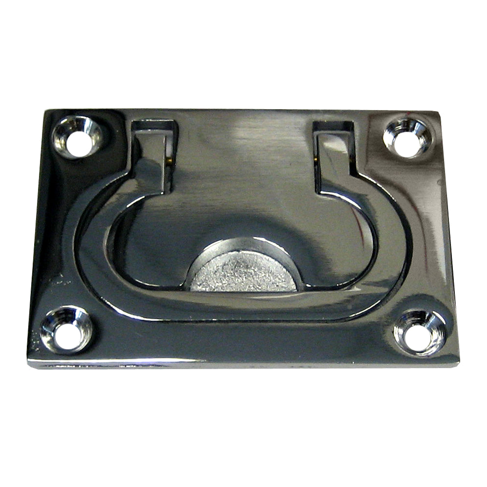 Whitecap Flush Pull Ring - CP/Brass - 3" x 2" [S-3364C] - Premium Latches from Whitecap - Just $14.99! 