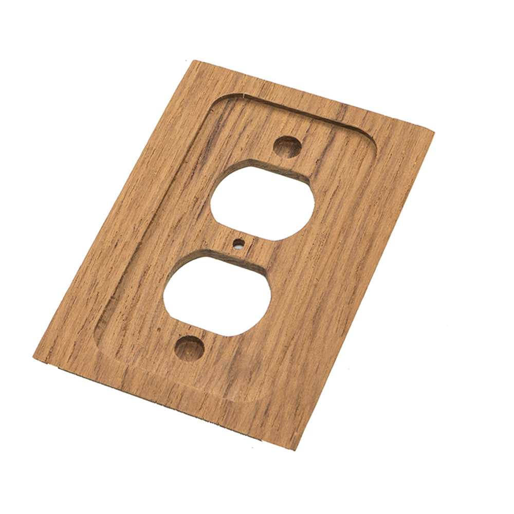 Whitecap Teak Outlet Cover/Receptacle Plate [60170] - 1st Class Eligible, Boat Outfitting, Boat Outfitting | Deck / Galley, Brand_Whitecap, Marine Hardware, Marine Hardware | Teak - Whitecap - Teak