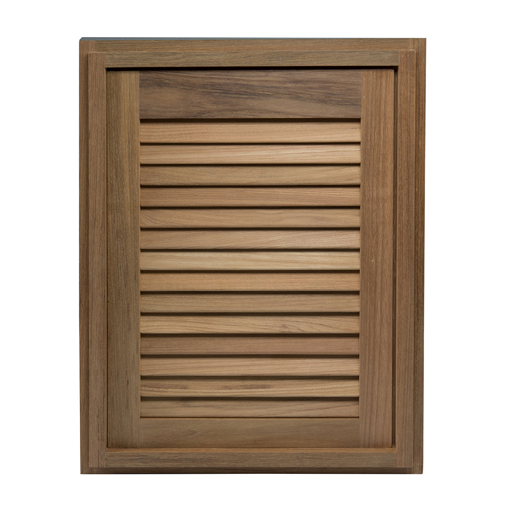 Whitecap Teak Louvered Door & Frame - Right Hand - 15" x 20" [60724] - Premium Teak from Whitecap - Just $117.99! 