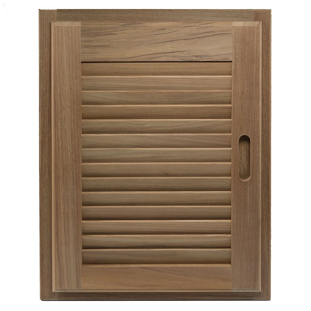 Whitecap Teak Louvered Door & Frame - Right Hand - 15" x 20" [60724] - Premium Teak from Whitecap - Just $117.99! 