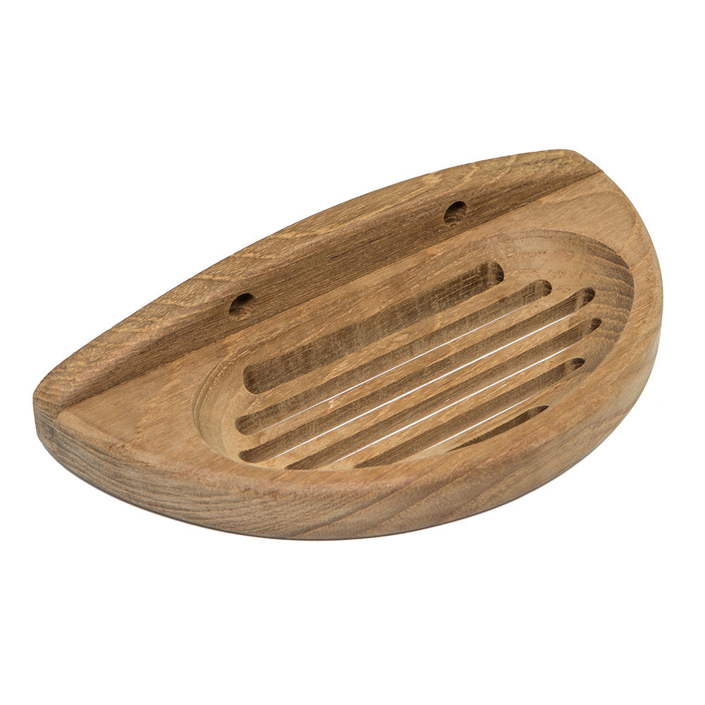 Whitecap Teak Oval Soap Dish [62315] - 1st Class Eligible, Boat Outfitting, Boat Outfitting | Deck / Galley, Brand_Whitecap, Marine Hardware, Marine Hardware | Teak - Whitecap - Teak