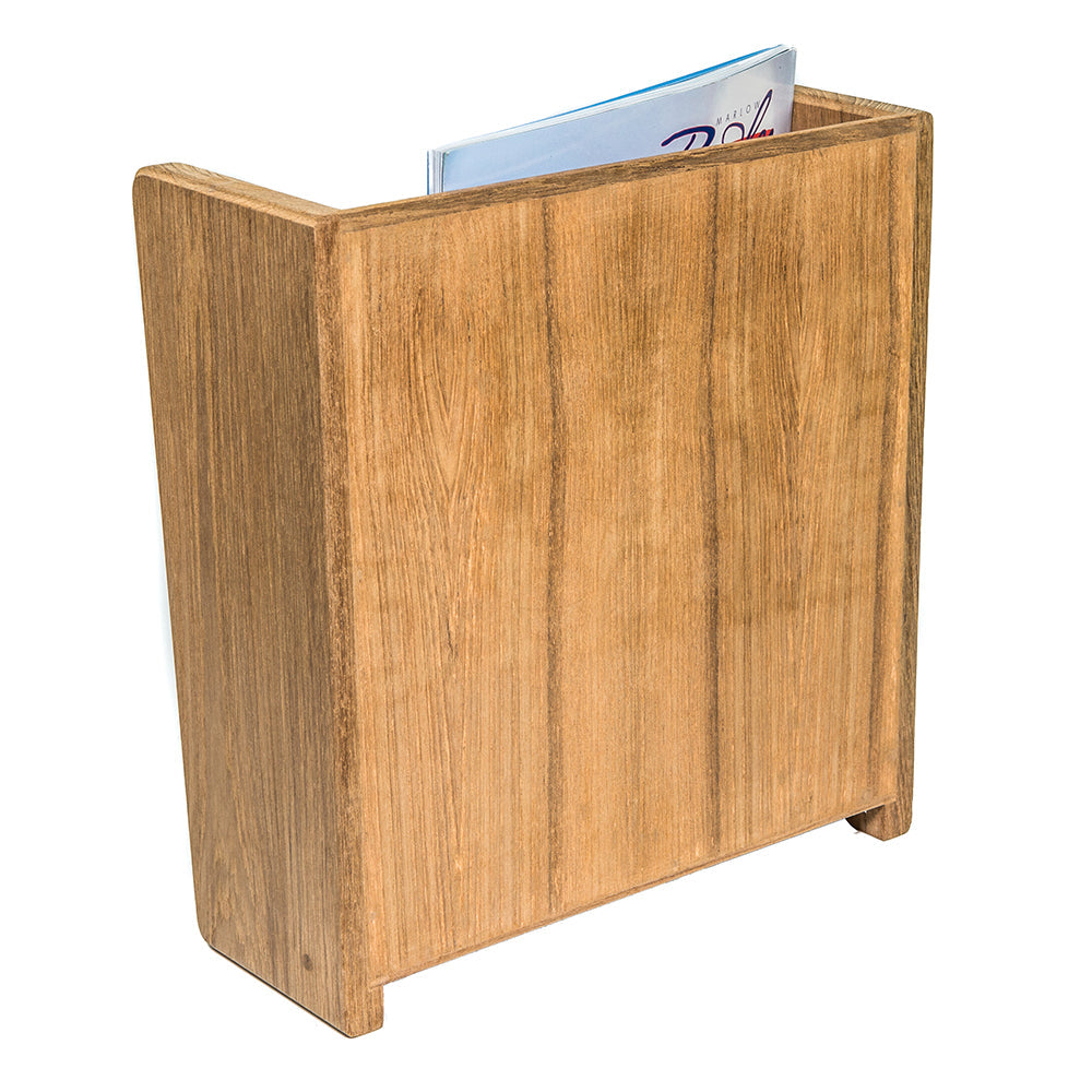 Whitecap Teak Grate Front Magazine Rack [62502] - Premium Teak from Whitecap - Just $83.99! 