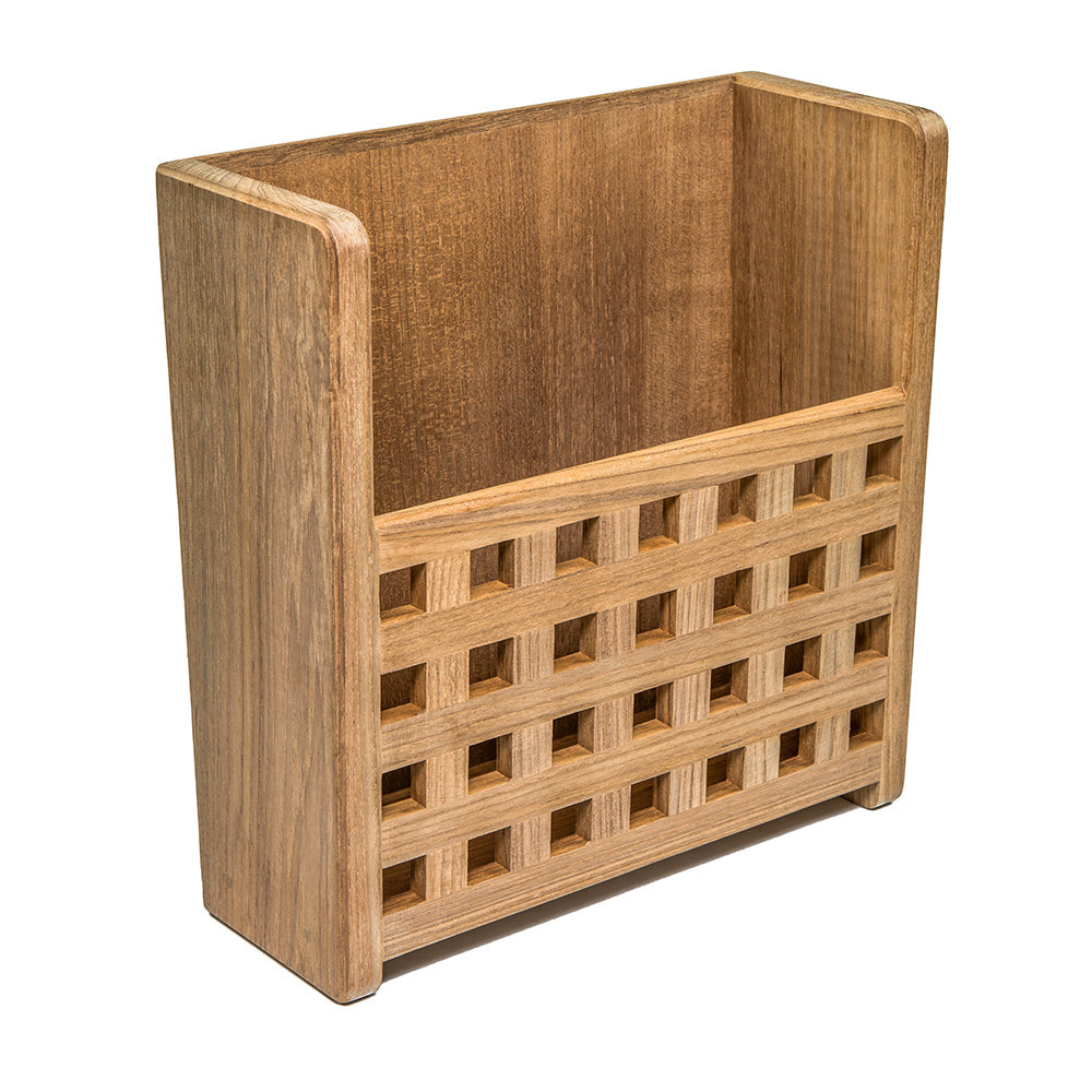 Whitecap Teak Grate Front Magazine Rack [62502] - Premium Teak from Whitecap - Just $83.99! 