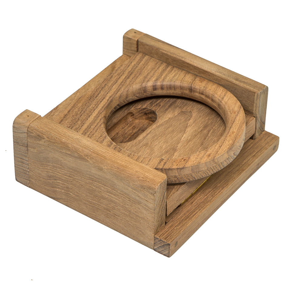 Whitecap Teak Folding Drink Holder [62601] - Premium Teak from Whitecap - Just $36.99! 