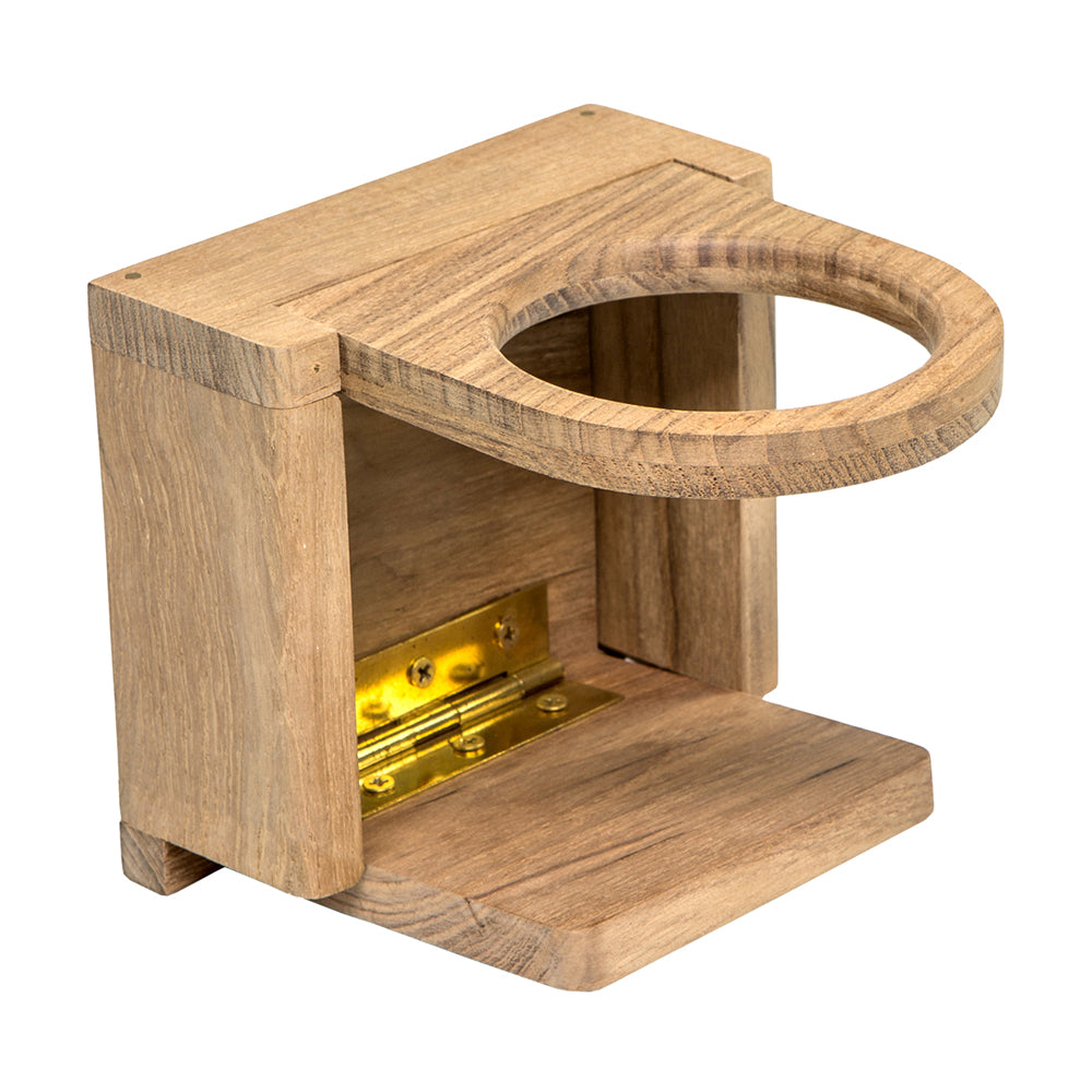 Whitecap Teak Folding Drink Holder [62601] - Premium Teak from Whitecap - Just $36.99! 