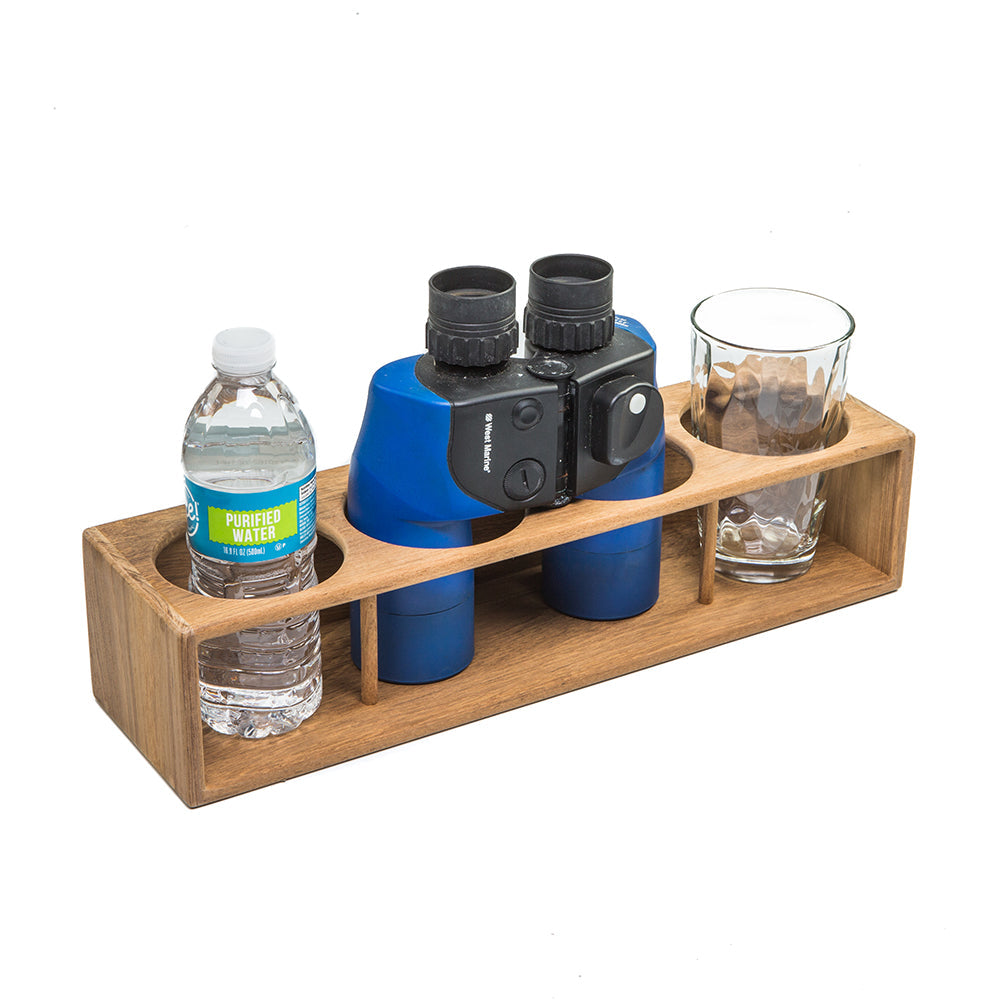 Whitecap Teak Four Insulated Drink/Binocular Rack [62634] - Premium Teak from Whitecap - Just $67.99! 